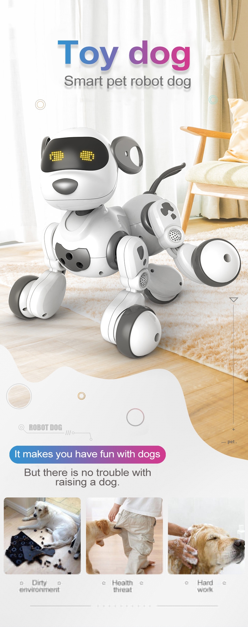 2.4Ghz Remote Control Intelligent Talking Walking Gusture Sensing Robot Dog Interactive Puppy Toys