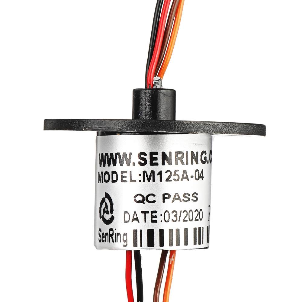 SENRING 360 Degree Rotating Non-high Speed Conductive Slip Ring 12.5mm Outer Diameter 4 Wires For FPV Camera