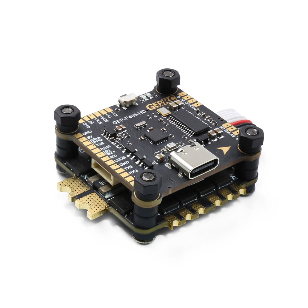 30.5x30.5mm Geprc Span F405 HD Stack F4 Flight Controller AIO OSD BEC & 50A BL_32 3-6S 4in1 ESC Built-in Current Sensor for DJI Air Unit RC Drone FPV Racing