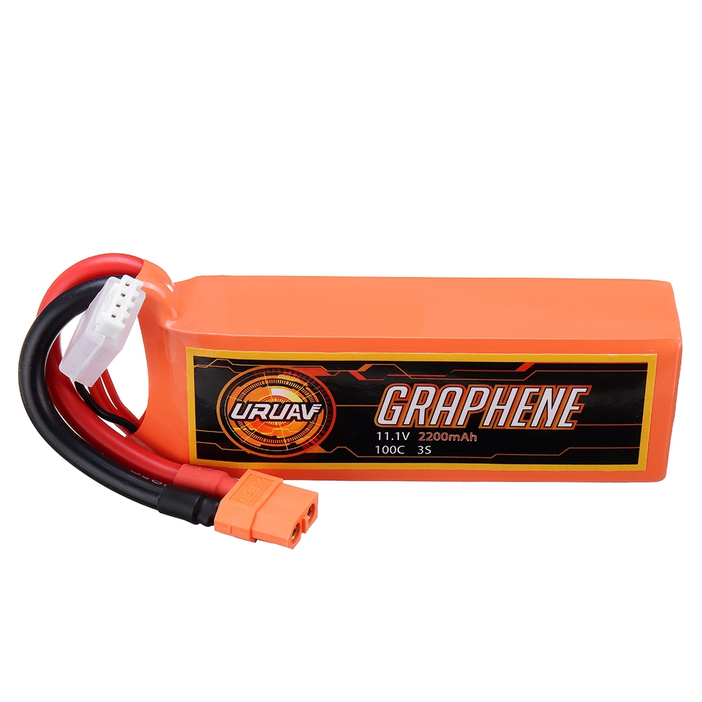 URUAV GRAPHENE 11.1V 2200mAh 100C 3S Lipo Battery XT60 Plug for RC Racing Drone