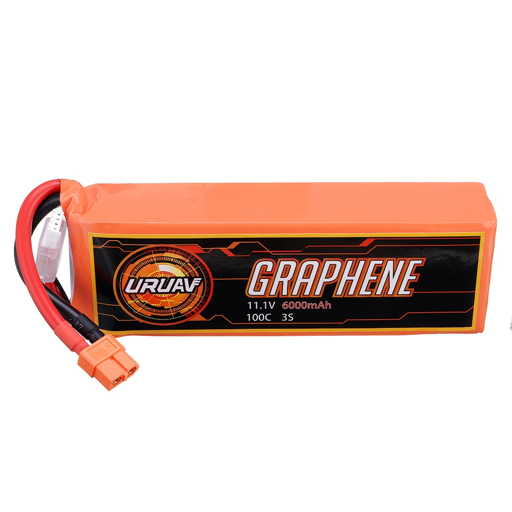 URUAV GRAPHENE 11.1V 6000mAh 100C 3S XT60 Plug Lipo Battery for RC Racing Drone