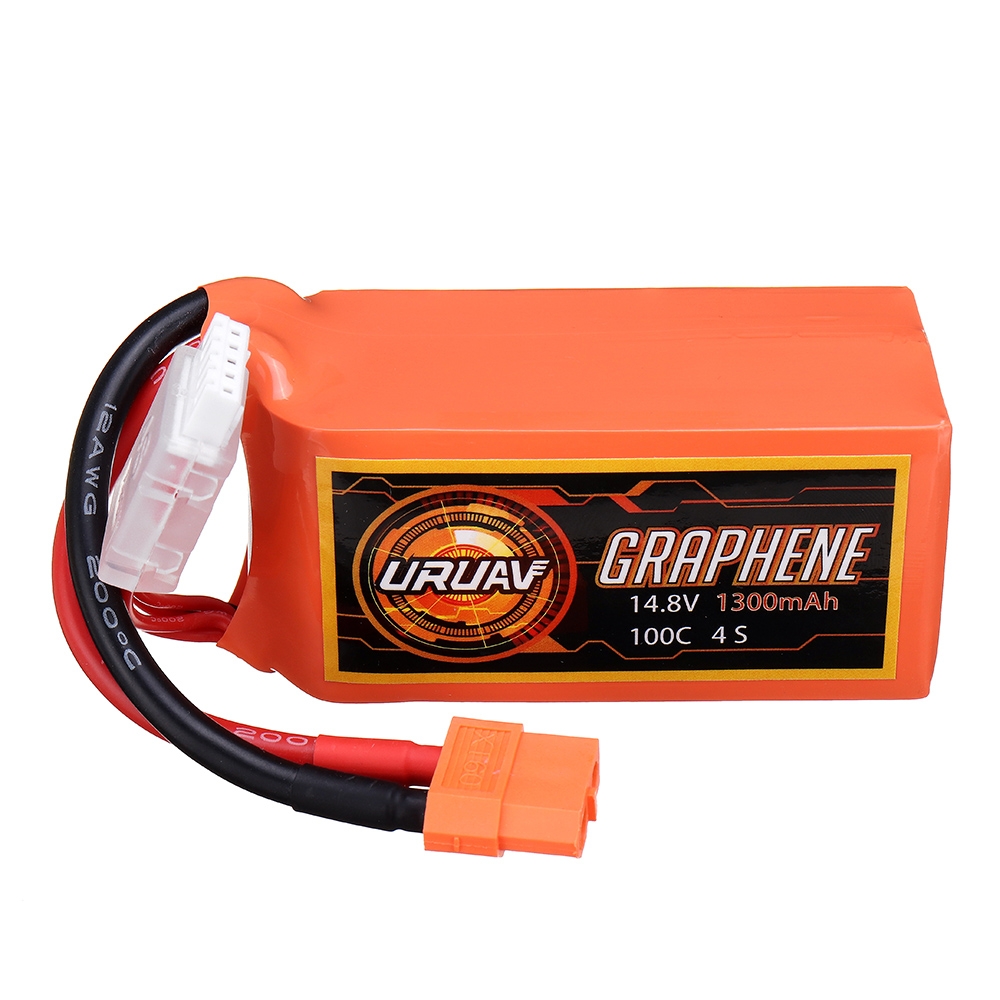 URUAV GRAPHENE 14.8V 1300mAh 100C 4S XT60 Plug Lipo Battery for RC Racing Drone