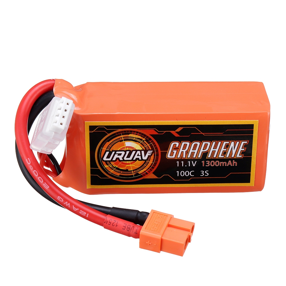 URUAV GRAPHENE 11.1V 1300mAh 100C 3S XT60 Plug Lipo Battery for RC Racing Drone