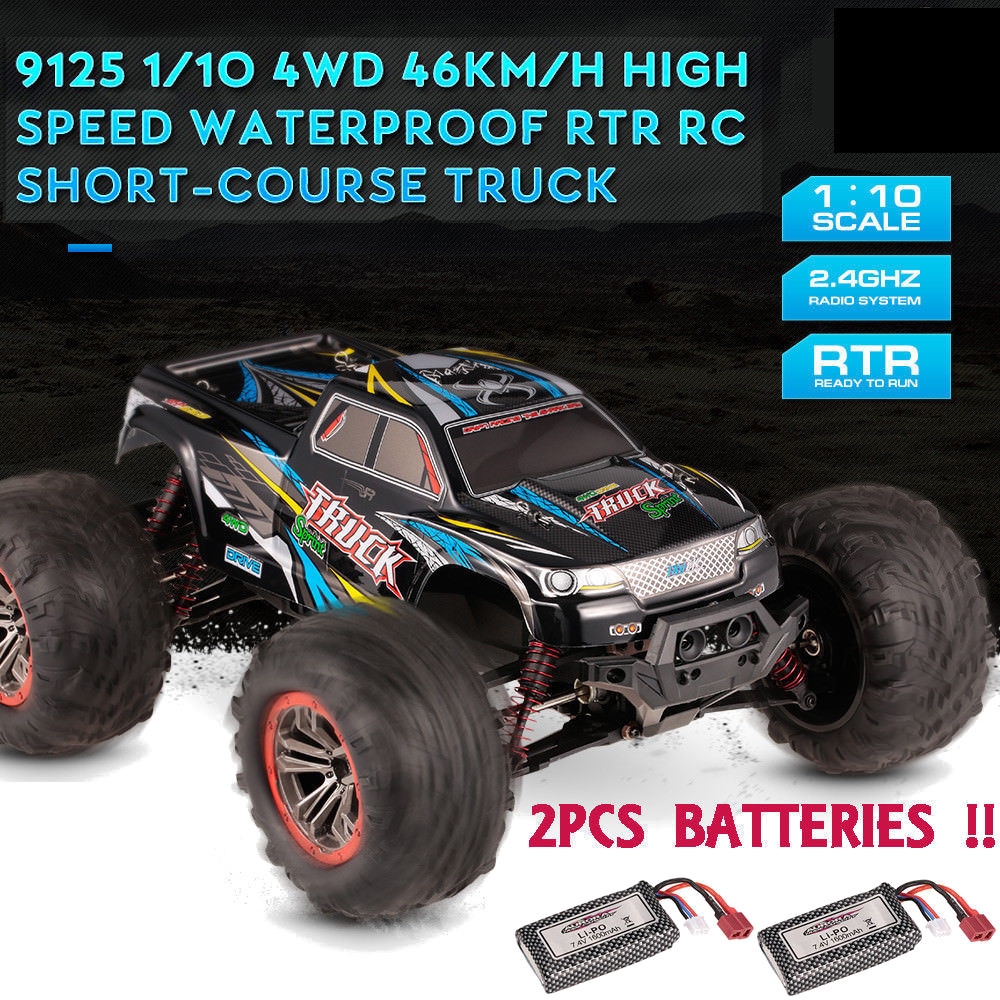 14% OFF for XinleHong 9125 RTR with Two Battery 1/10 2.4G 4WD 46km/h RC Car Vehicles