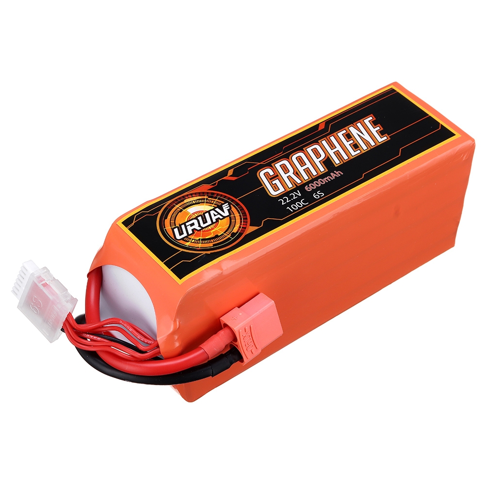 15% OFF for URUAV GRAPHENE 6S 22.2V 6000mAh 100C Lipo Battery XT90 Plug for RC Racing Drone