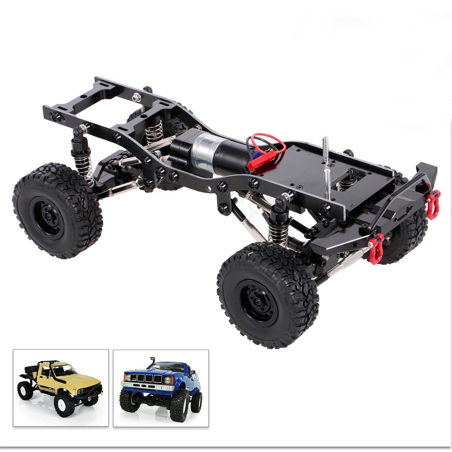 All Metal 4WD RC Car Frame For 1/16 WPL C24 C14 RC Car Without Electric Parts