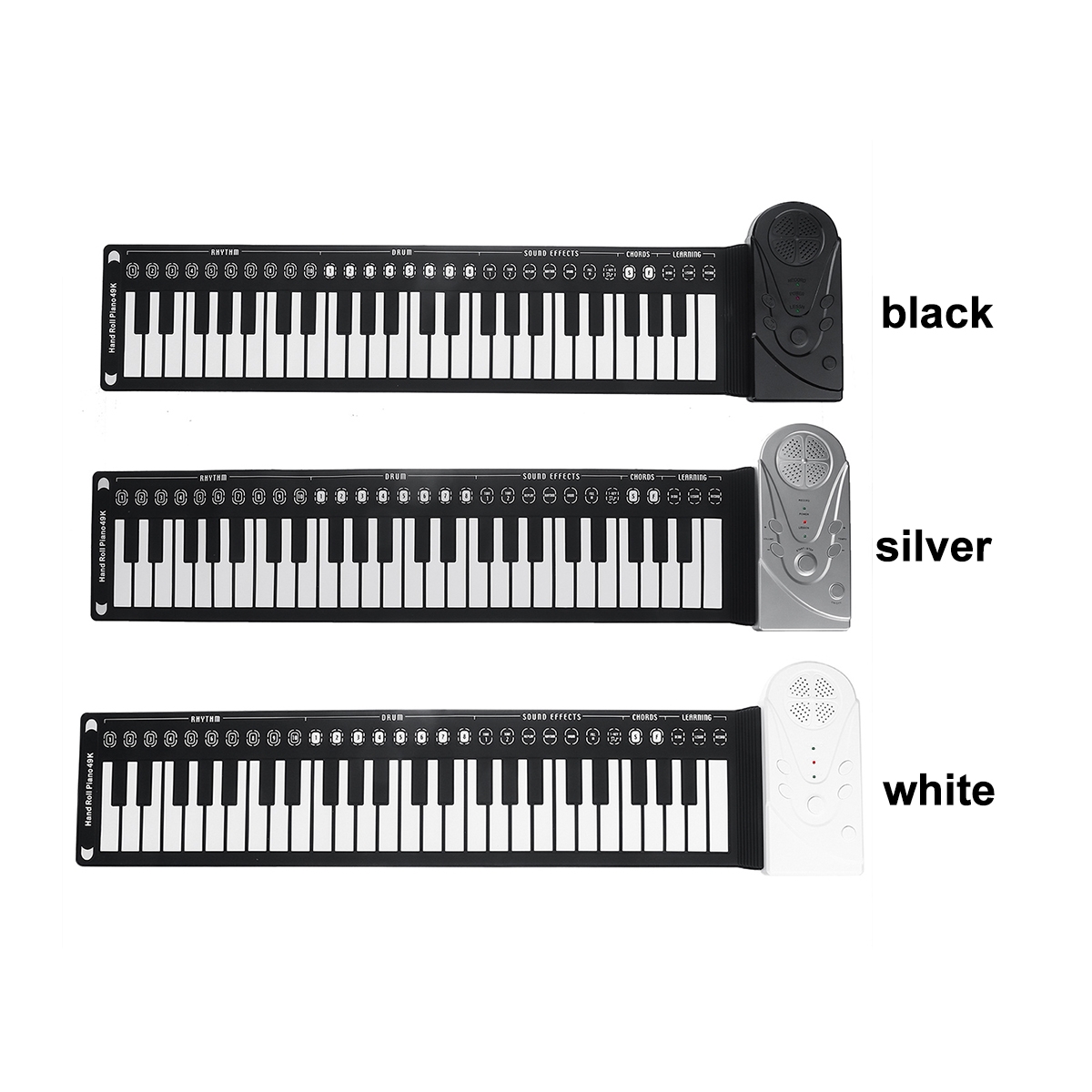 49 Keys Roll Up Electric Keyboard Piano Built-in Speaker Kids Music Learning Toy