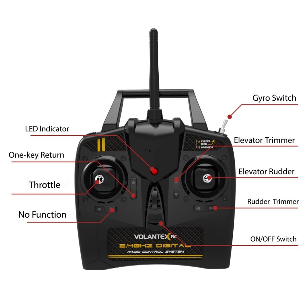 Volantex RC EAT403-PA 4CH Transmitter for 765-1 Super Cup 765-2 Mustang 768-1 Firstar 767-1 RC Airplane