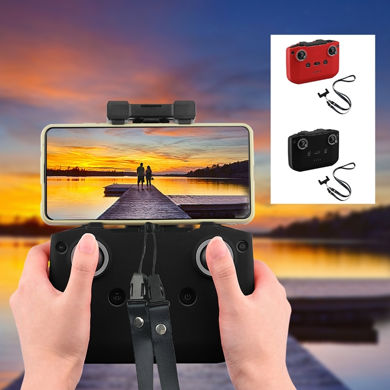 Remote Controller Transmitter Silicone Cover Case Protector Neck Strap Lanyard for DJI Mavic Air 2 Drone