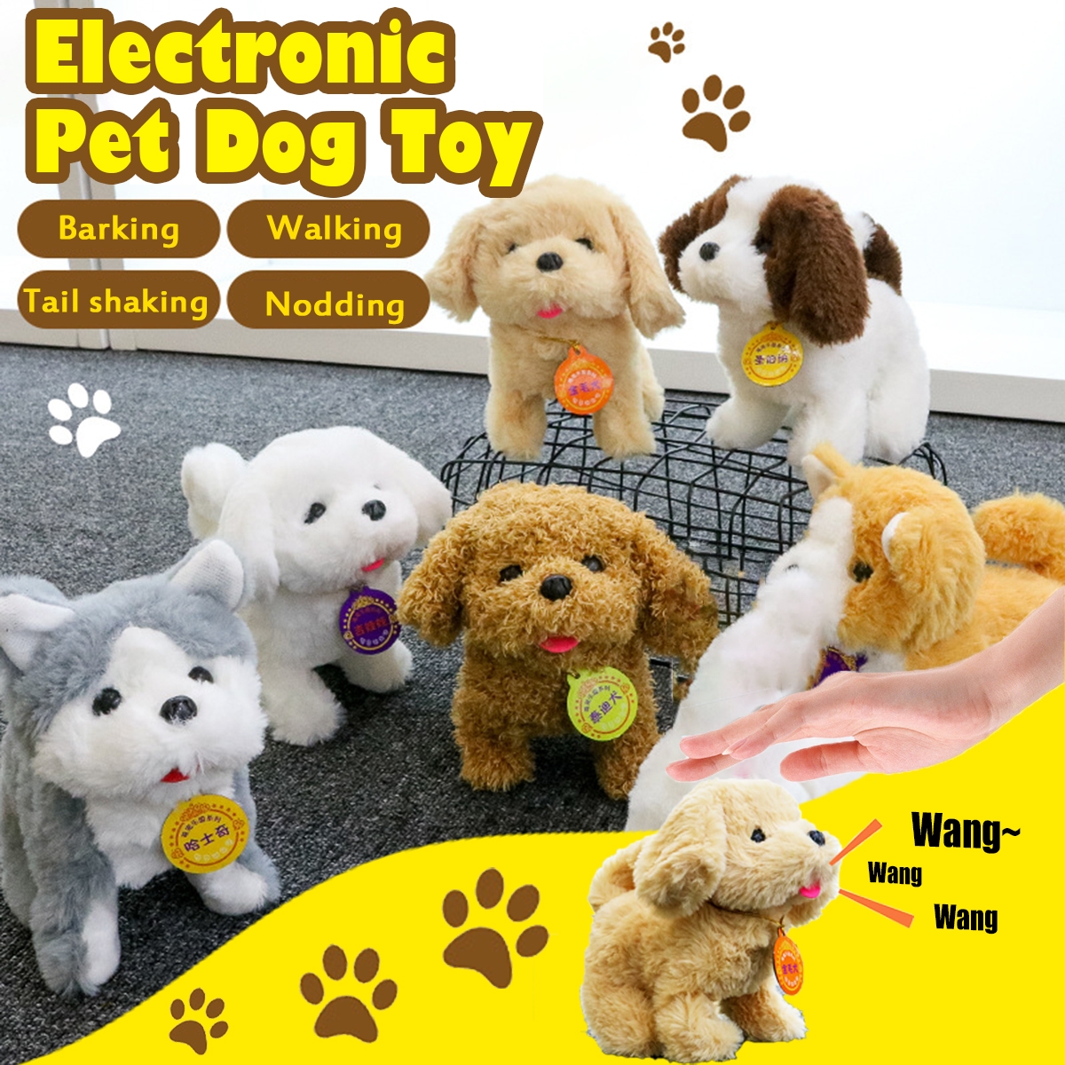 Electronic Pet Dog Toy Electric Plush Simulation Doll Dog Doll Plush Toys