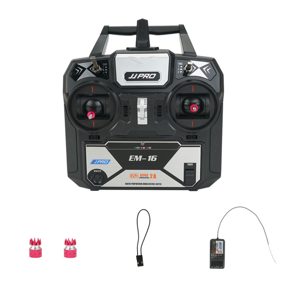 JJRC JJPRO EM-16 2.4GHz 6CH AFHDS 2A Mode 2 RC Transmitter with Receiver Support P175 for RC Drone