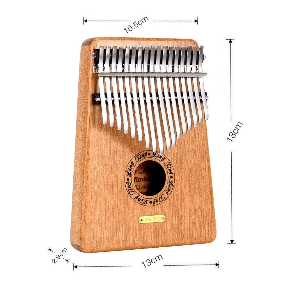 LingTing LT-K17G 17 keys Kalimbas Mbira Thumb Piano Solid Wood Musical Instrument Gift Toys