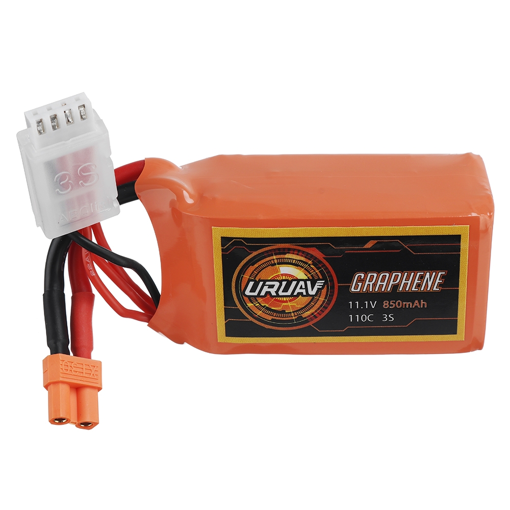 URUAV GRAPHENE 3S 11.1V 850mAh 110C Lipo Battery XT30 Plug for FPV RC Racing Drone