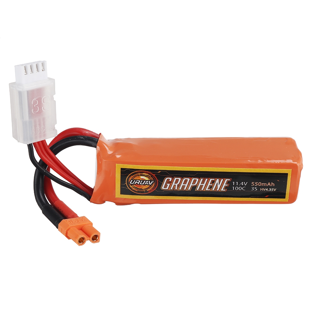 URUAV GRAPHENE 3S 11.4V 550mAh 100C 3S HV Lipo Battery XT30 Plug for FPV RC Racing Drone