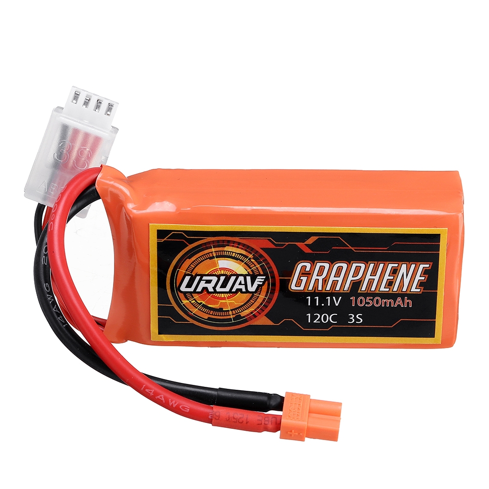 URUAV GRAPHENE 3S 11.1V 1050mAh 120C Lipo Battery XT30 Plug for FPV RC Racing Drone