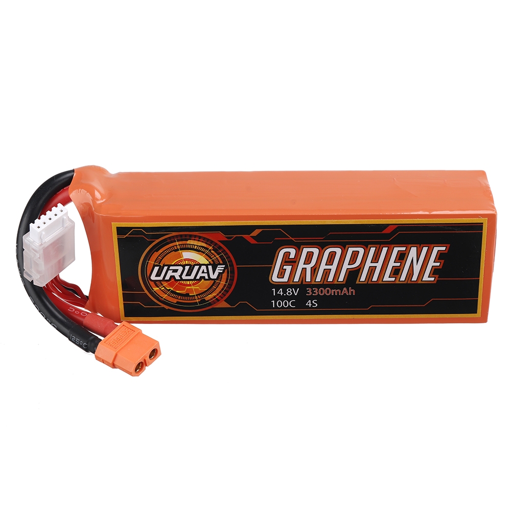 URUAV GRAPHENE 14.8V 3300mAh 95C 4S Lipo Battery XT60 Plug for FPV RC Racing Drone