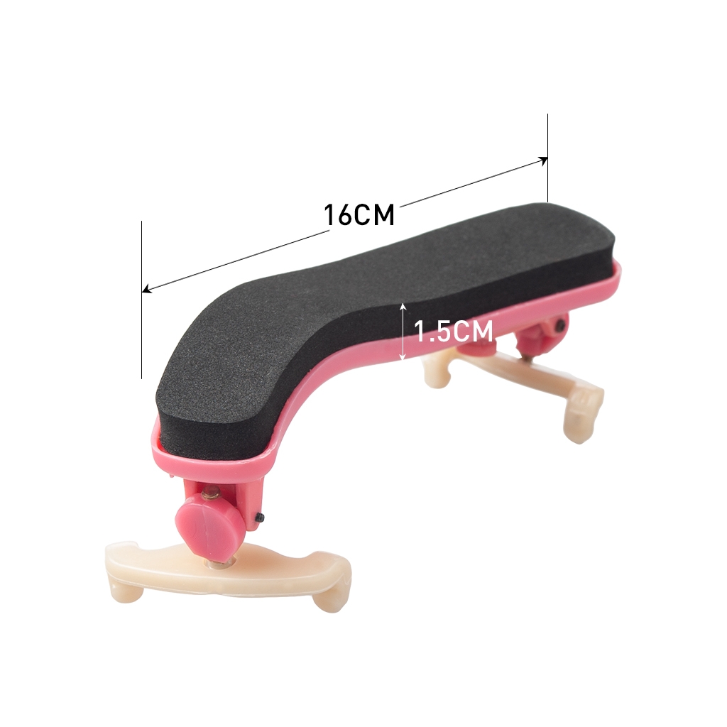 NAOMI Violin Shoulder Rest Adjustable 1/2 Violin Shoulder Rest Plastic For 1/2 Violin Pink Violin Parts Accessories