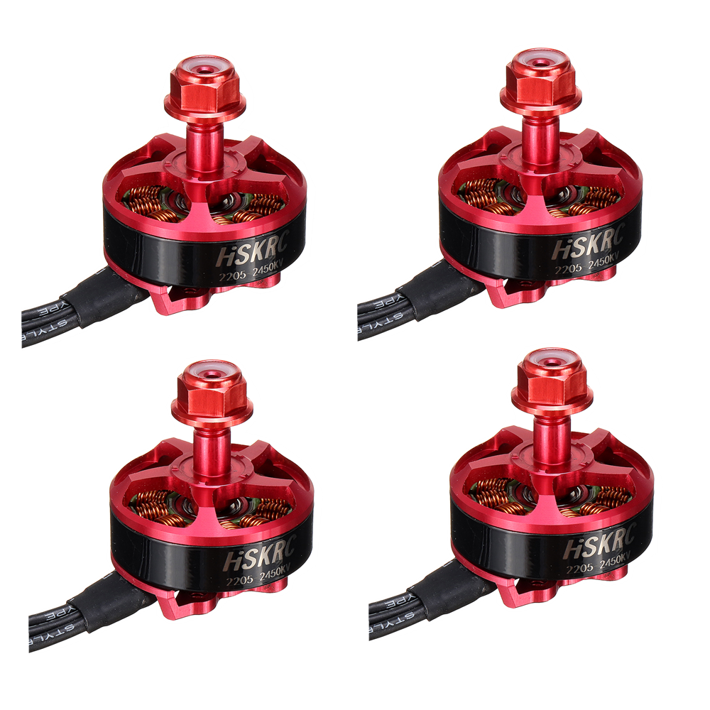 4 PCS HSKRC 2205 2450KV 3-4S Brushless Motor 5mm Mounting Hole for RC Drone FPV Racing