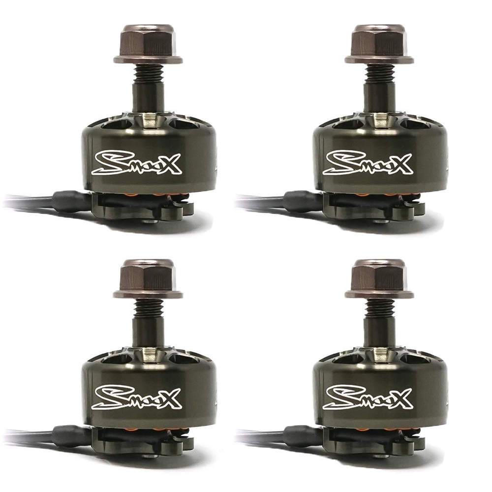 4X RCINPOWER SmooX PLUS 1507 2680KV 4-6S Brushless Motor for Freestyle 3 Inch 4 Inch FPV Racing Drone Black