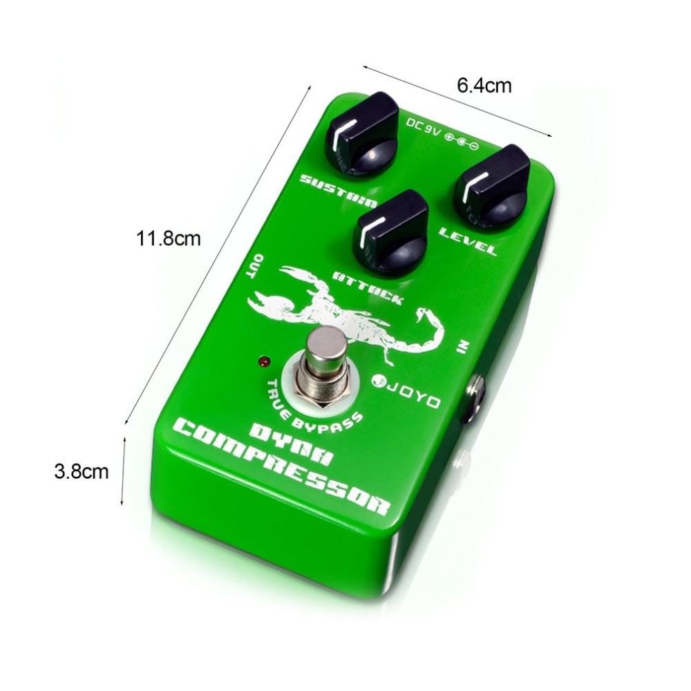 JOYO JF-10 Dynamic Compressor Guitar Effects Pedal Reduce the Redundant Dynamic Ensure Balanced True Bypass