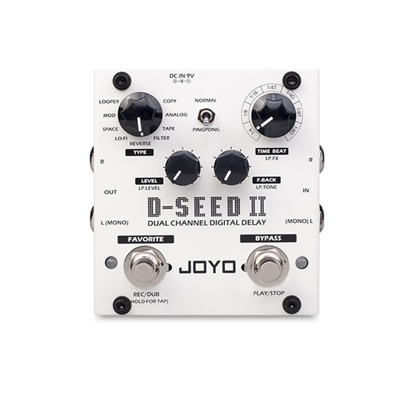 JOYO D-SEED II Stereo PingPong Effect Guitar Pedal Delay Looper Function Tape Recording Simulation Copy Analog Reverse Effects