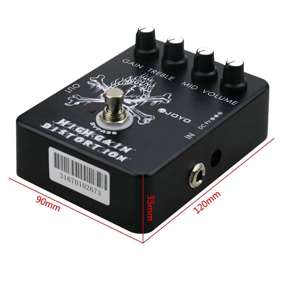 JOYO JF-04 High Gain Distortion Electric Guitar Effect Pedal High Gain Distortion Metal Instrument Spare Part Effect Pedal