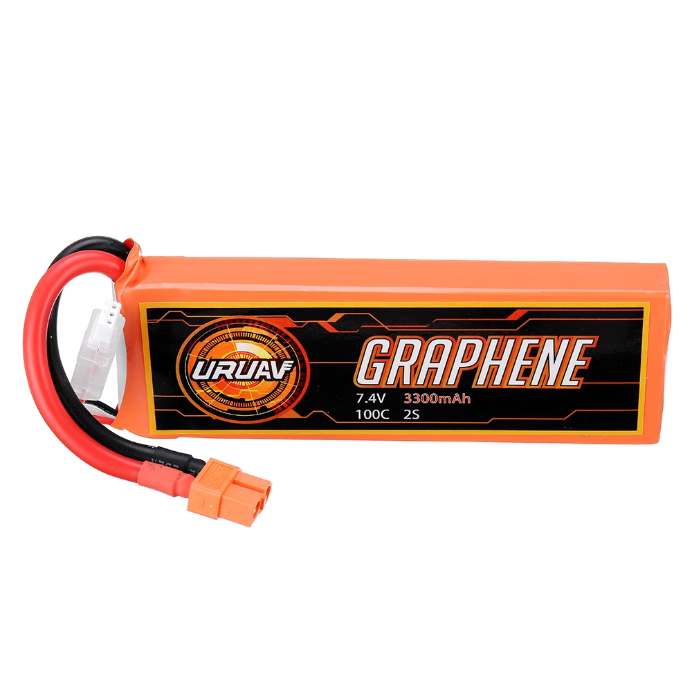 URUAV GRAPHENE 2S 7.4V 3300mAh 100C Lipo Battery XT60 Plug for FPV RC Racing Drone