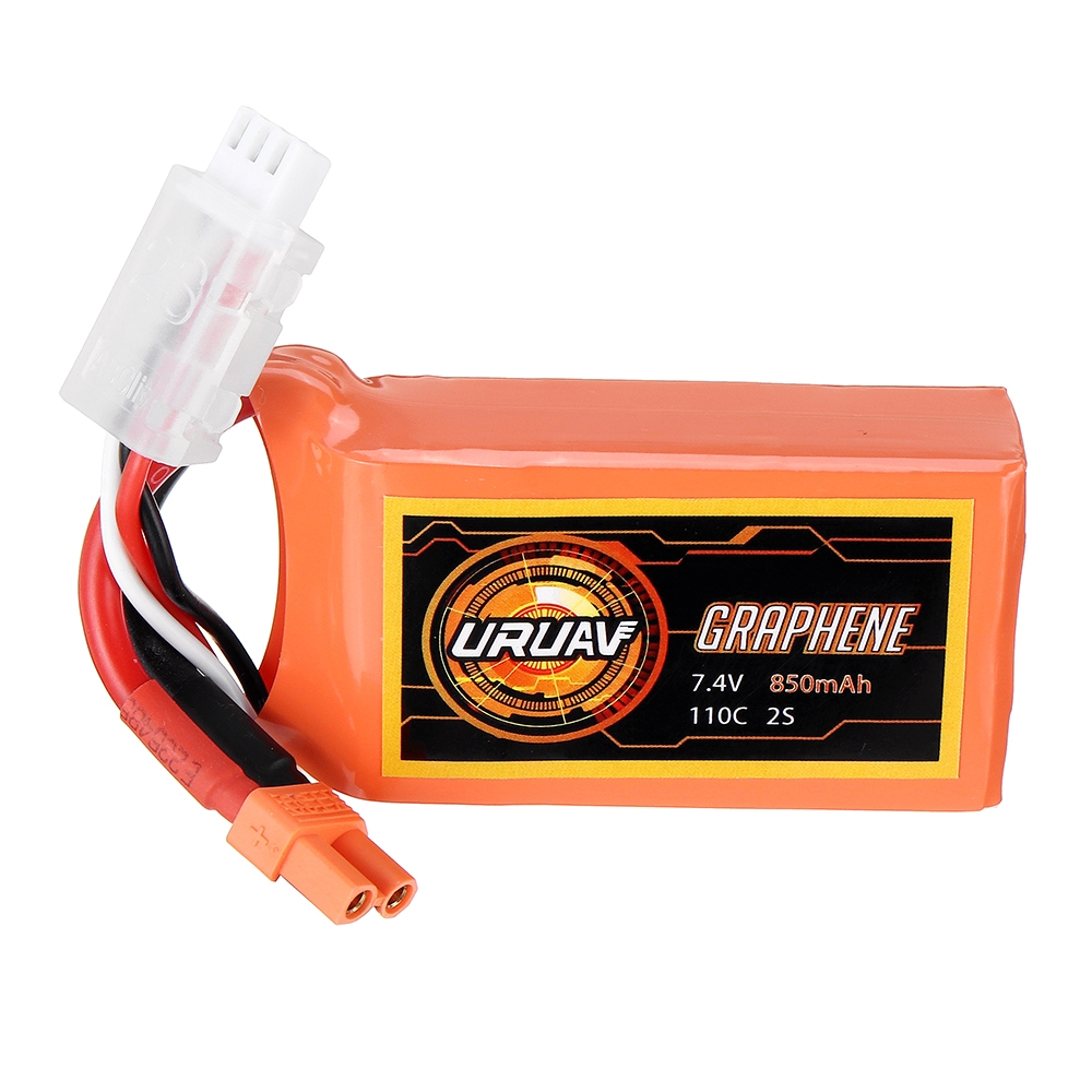 URUAV GRAPHENE 2S 7.4V 850mAh 110C Lipo Battery XT30 Plug for FPV RC Racing Drone