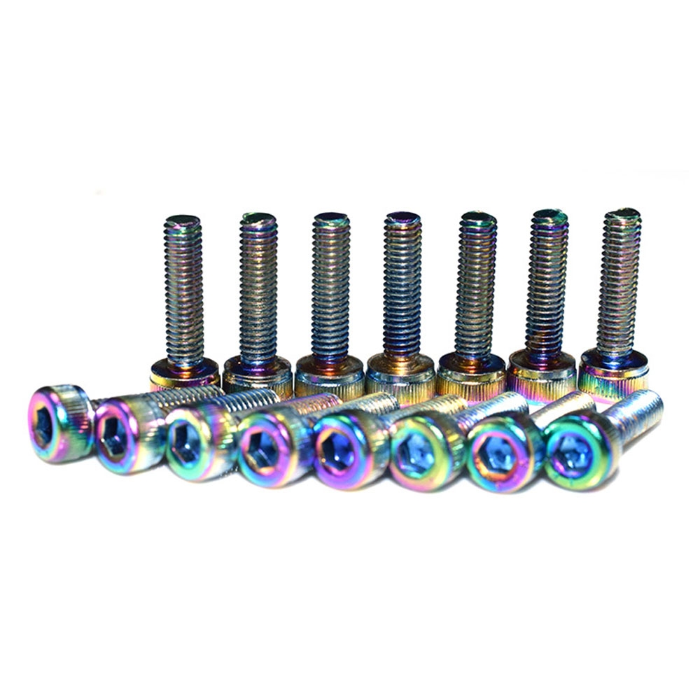 10pcs YFS M3 12.9 Grade Hexagon Socket Screws Cap Electroplating Colorful Screws M3*6/M3*8/M3*10