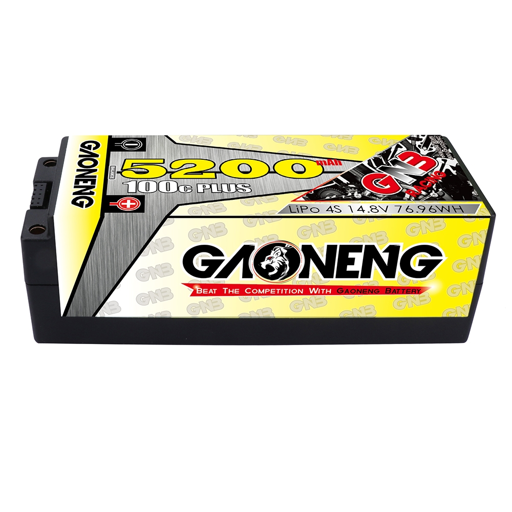 Gaoneng GNB 14.8V 5200mAh 100C 4S Lipo Battery T/TRX/XT60 Plug for RC Car
