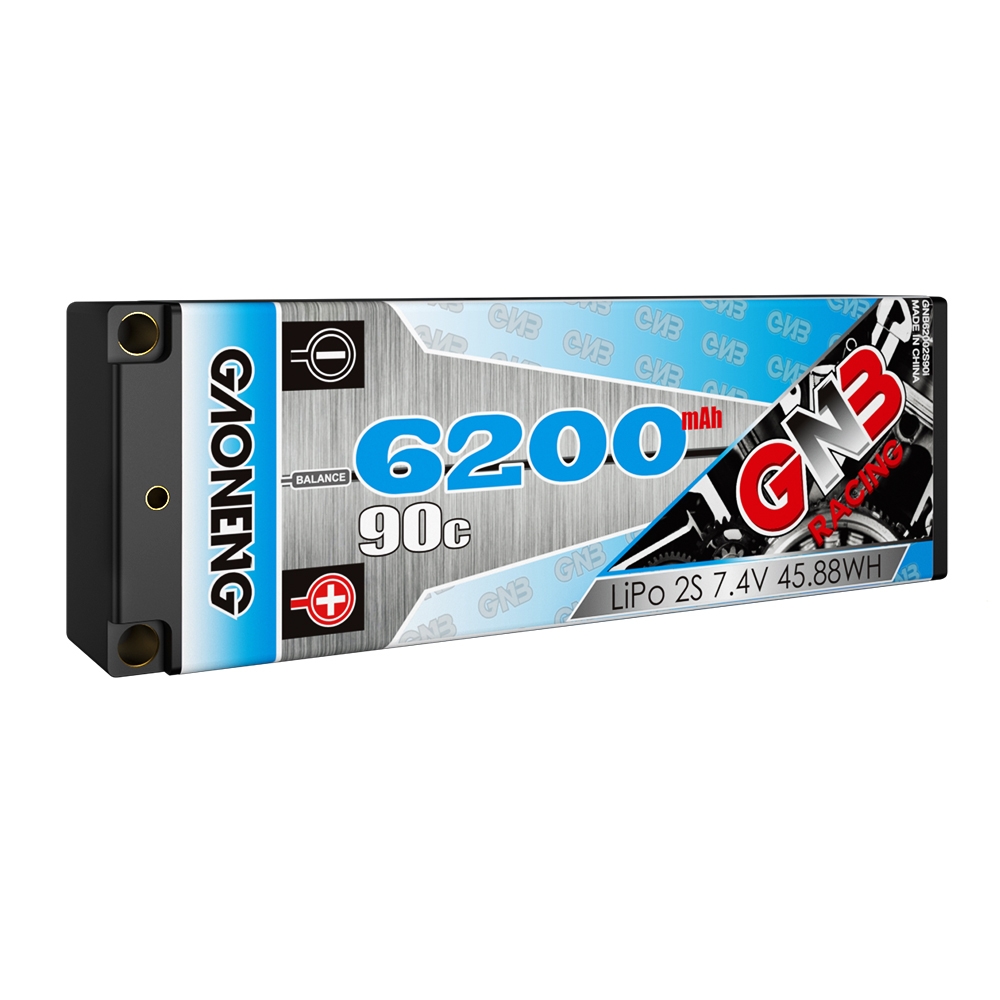 Gaoneng GNB 7.4V 6200mAh 90C 2S Lipo Battery T/TRX/XT60 Plug for RC Car