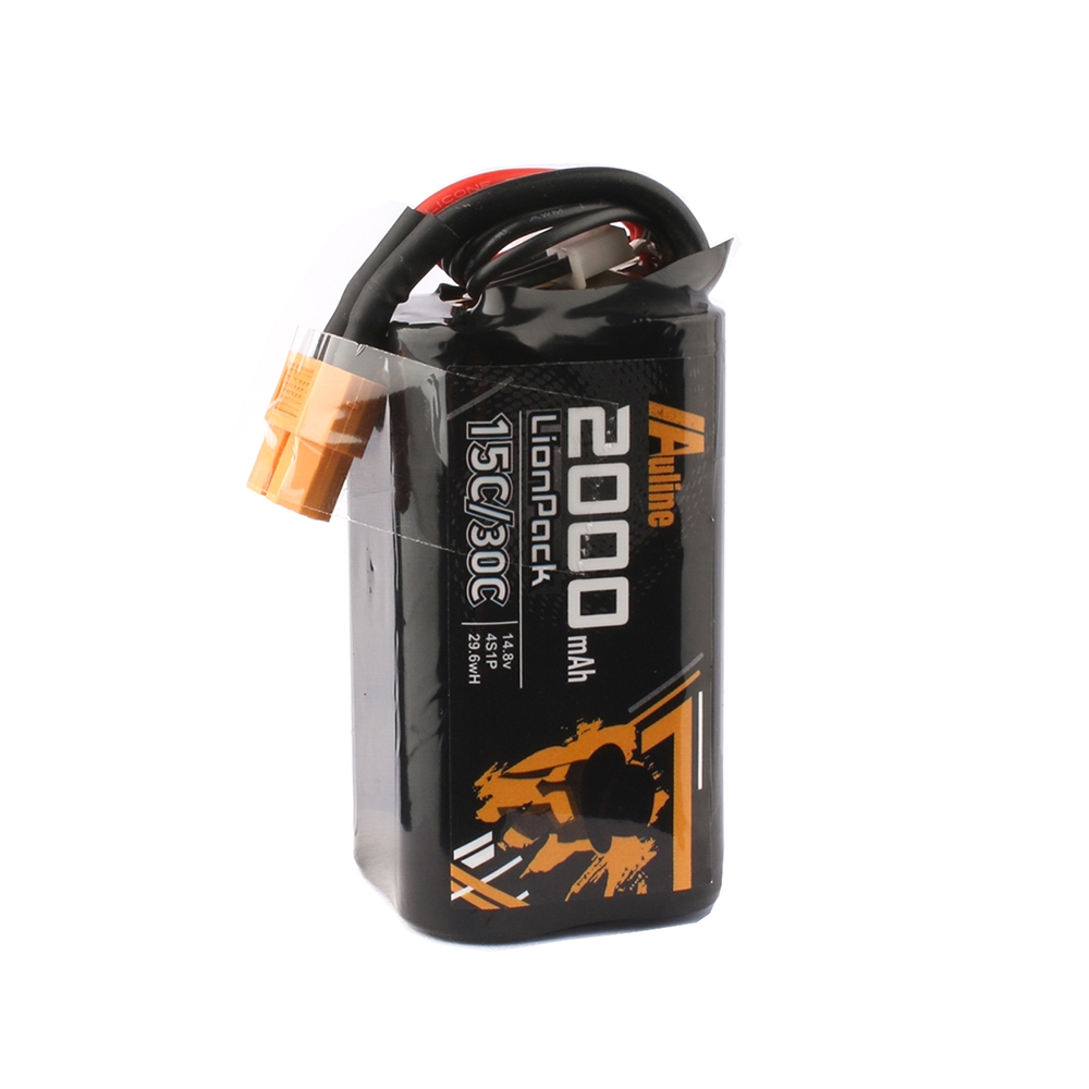 Auline 14.8V 2000mAh 15C/30C 4S 18650 Lipo Battery for Cinewhoop 5inch FPV Racing Drone