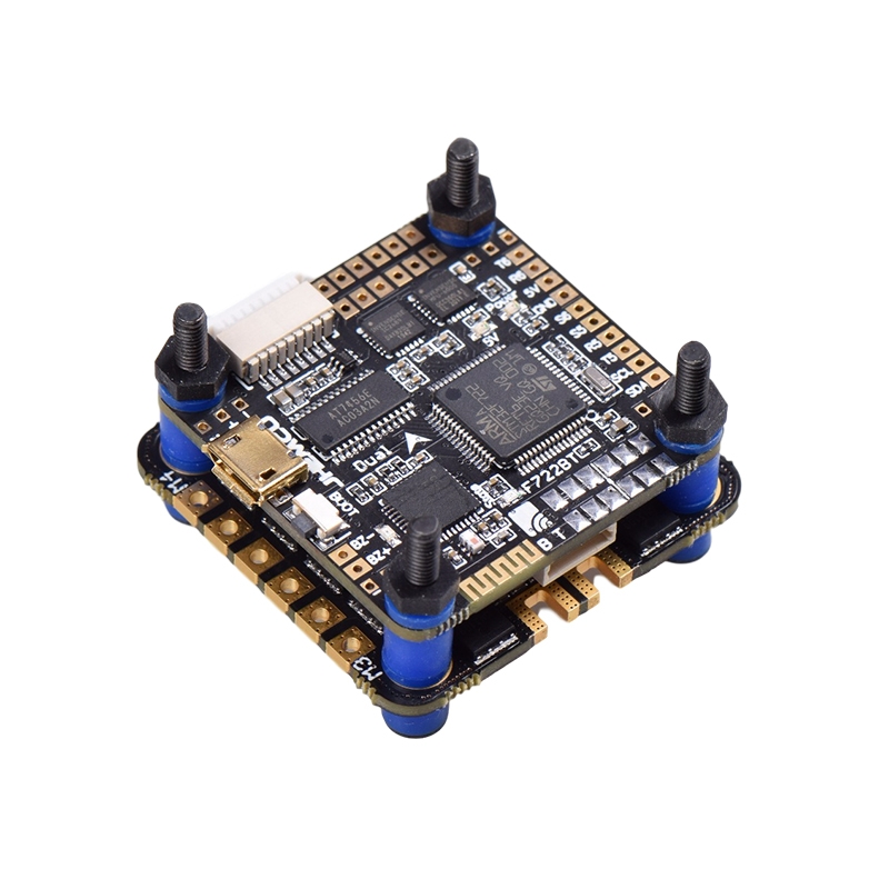 30.5x30.5MM JHEMCU F722BT Dual F722 F7 Bluetooth Flight Controller OSD & 40A 3-6S Blheli_32 Brushless ESC compatible DJI FPV Air Unit for RC Drone FPV Racing