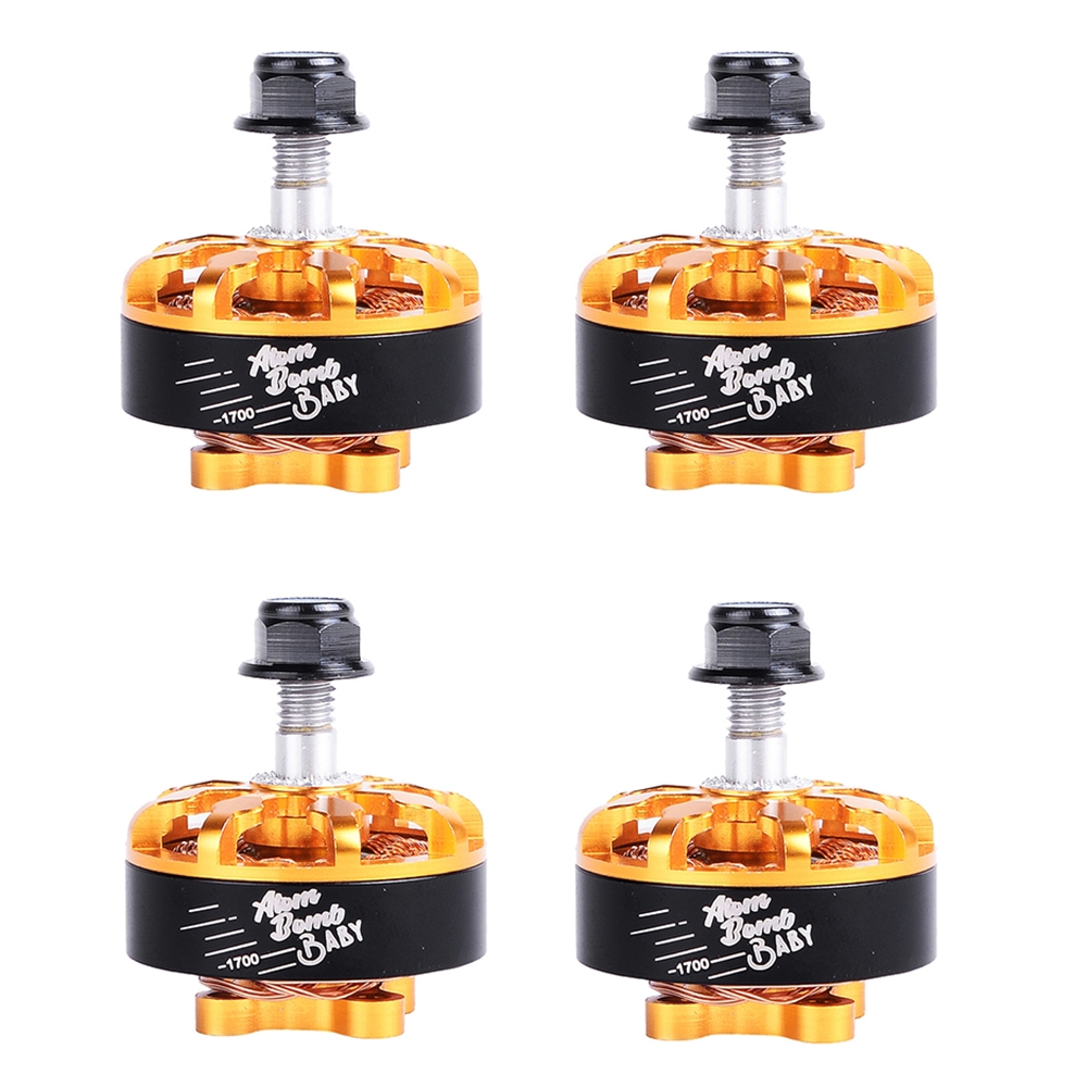 4 X EGODRIFT ATOM BABY GOLD EDITION 2306 1700KV 6S Brushless Motor for 5 Inch RC Drone FPV Racing