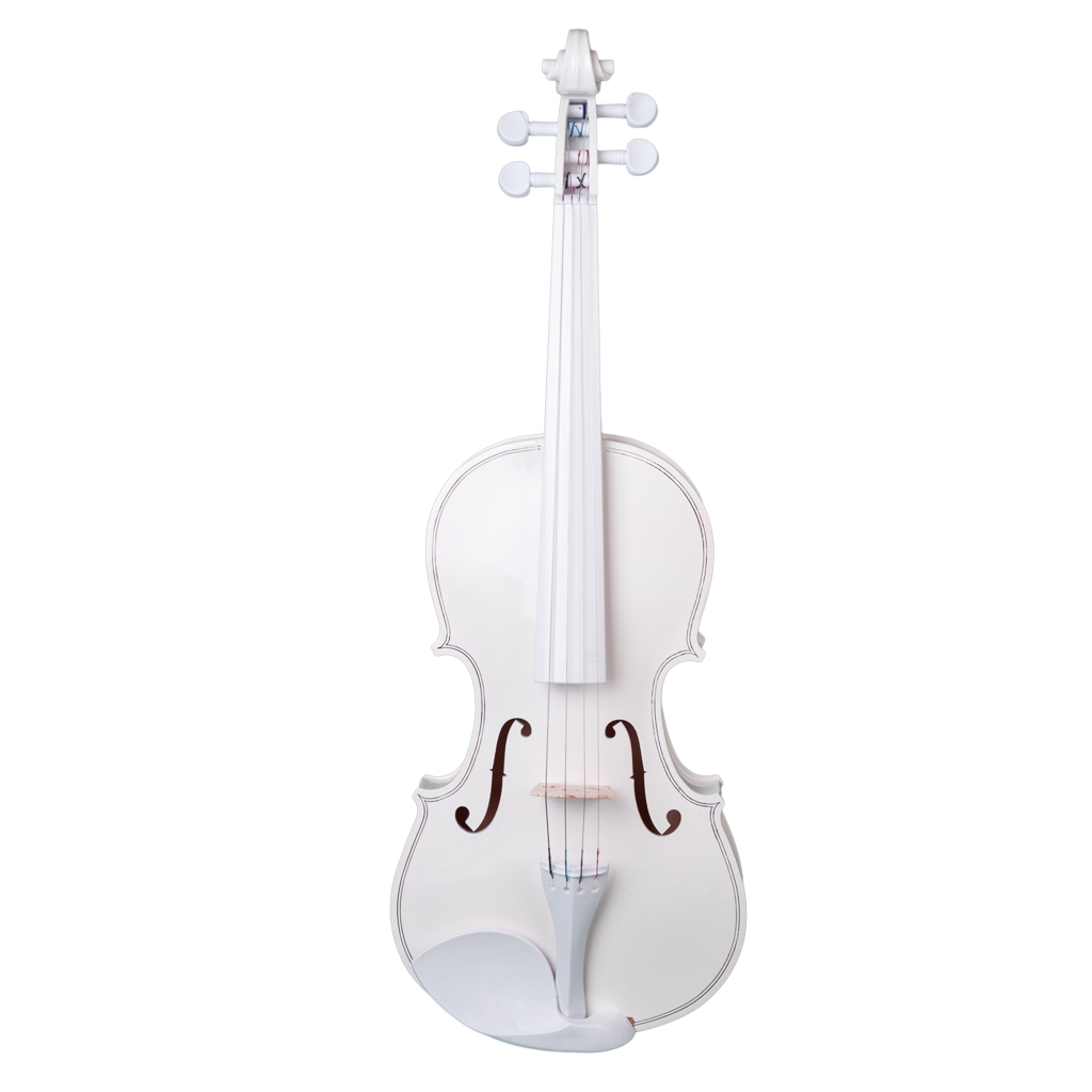 NAOMI 4/4 Full Size Plywood Violin Fiddle White Acoustic Violin Set
