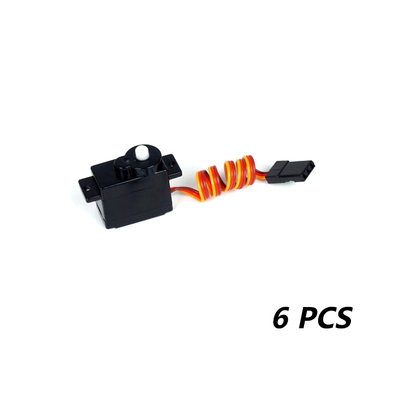 6 pcs PZ 5g Servo Analog Plastic Gear 500g 0.5kg Torque TJC8 2.54mm 3P for RC Drone Car Robot Airplane Aircraft Fixed Wing Plane