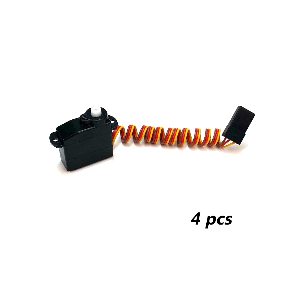 4 PCS PZ 5g Thin Servo 4.3g Analog Plastic Gear 300g Torque TJC8 2.54mm 3P for RC Drone Car Robot Airplane Aircraft Fixed Wing Plane