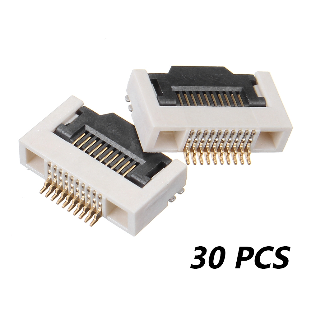30 PCS FPC 0.5MM H2.55 10P Connector Flip Lower Interface Buttom Port For FPV Monitor Goggles Displayer