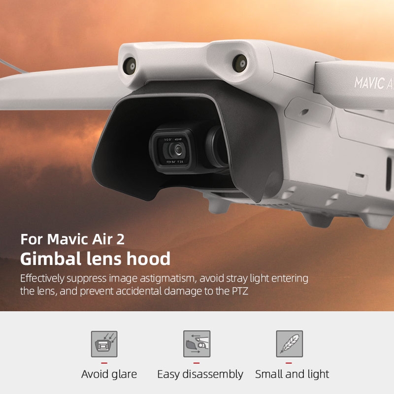 Gimbal Camera Lens Sunshade Sun Hood Shade Anti-glare Cover for DJI Mavic Air 2 RC Drone Quadcopter