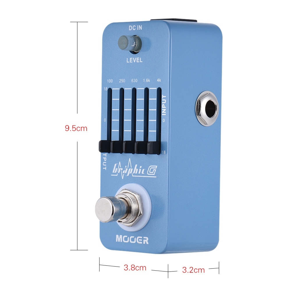 MOOER Graphic G Mini Guitar Equalizer Effect Pedal 5-Band EQ True Bypass Full Metal Shell