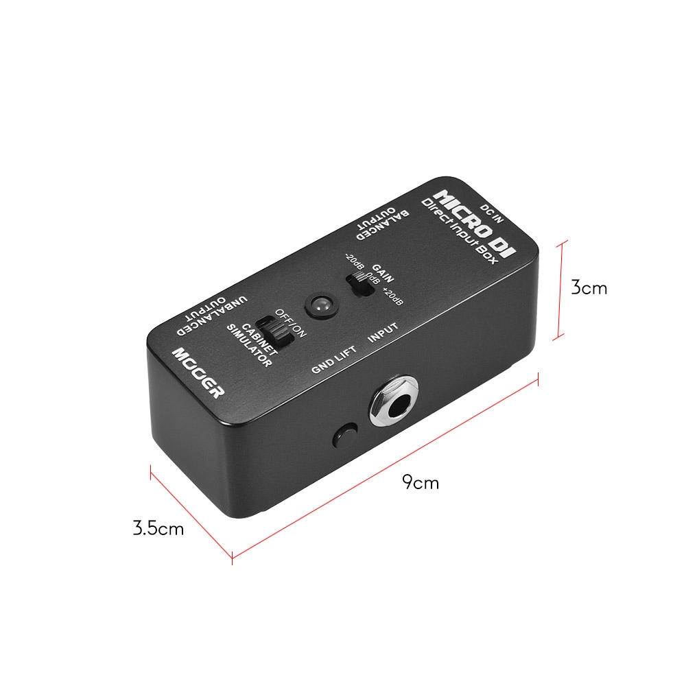 MOOER MICRO DI Cabinet Simulator Guitar Pedal DI Box Guitar Effect Pedal Full Metal Shell Guitar Parts & Accessories