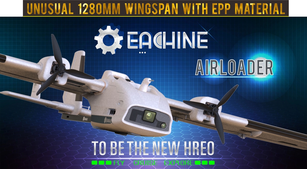 Eachine Airloader 1280mm Wingspan Twin Motor Three Motor EPP FPV Aircraft RC Airplane KIT/PNP