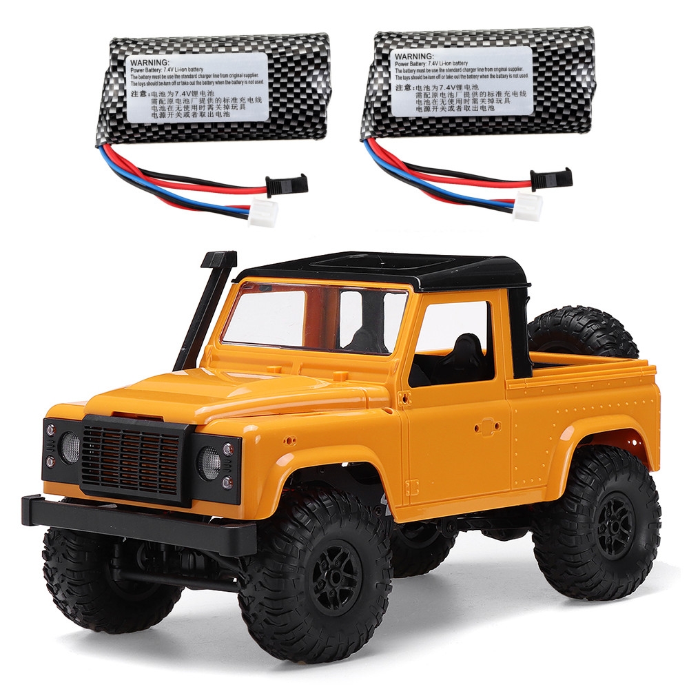MN D91 RTR with Two 1300mAh Battery 1/12 2.4G 4WD RC Car with LED Light Vehicles Truck Models