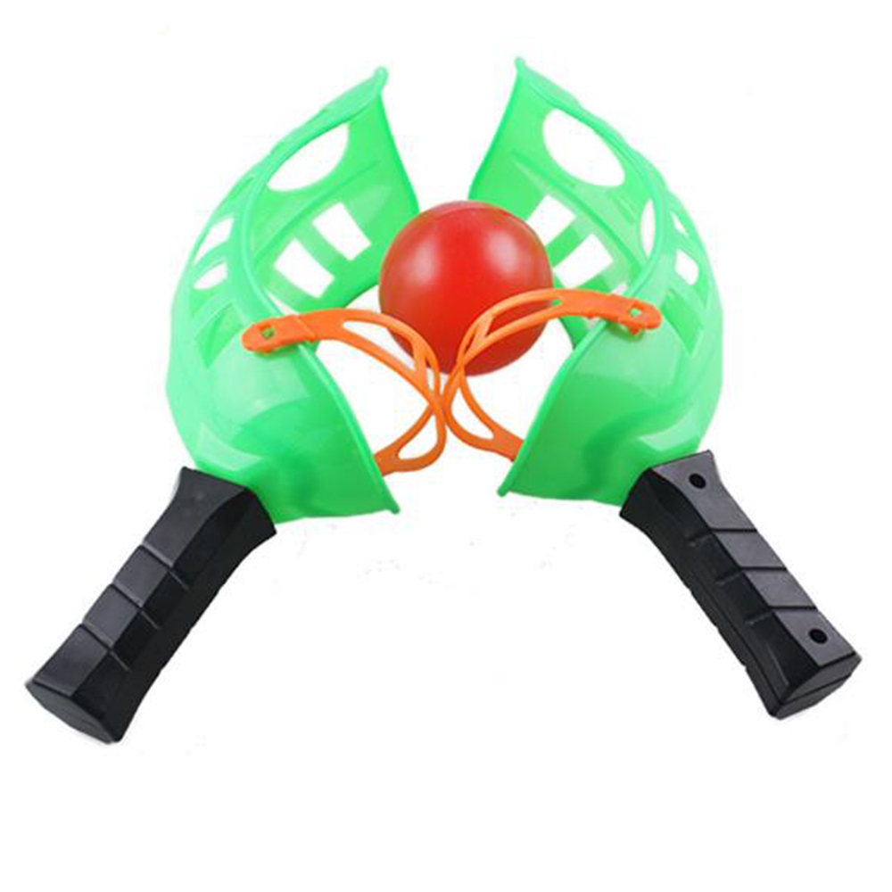 Plastic Green Toss & Catch Racket Game Toy Parent-child Activities For Kids Outdoor Sports Toys