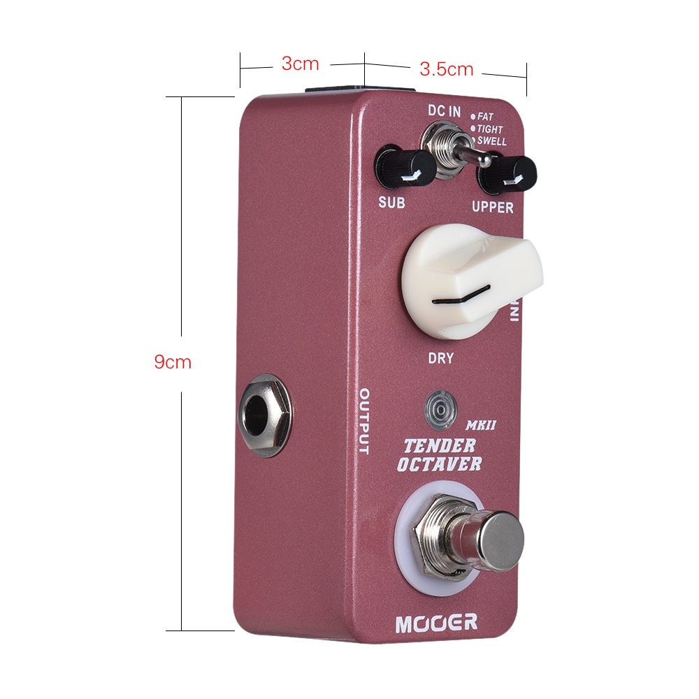 MOOER TENDER OCTAVE MKII Octave Guitar Effect Pedal 3 Modes True Bypass Full Metal Shell