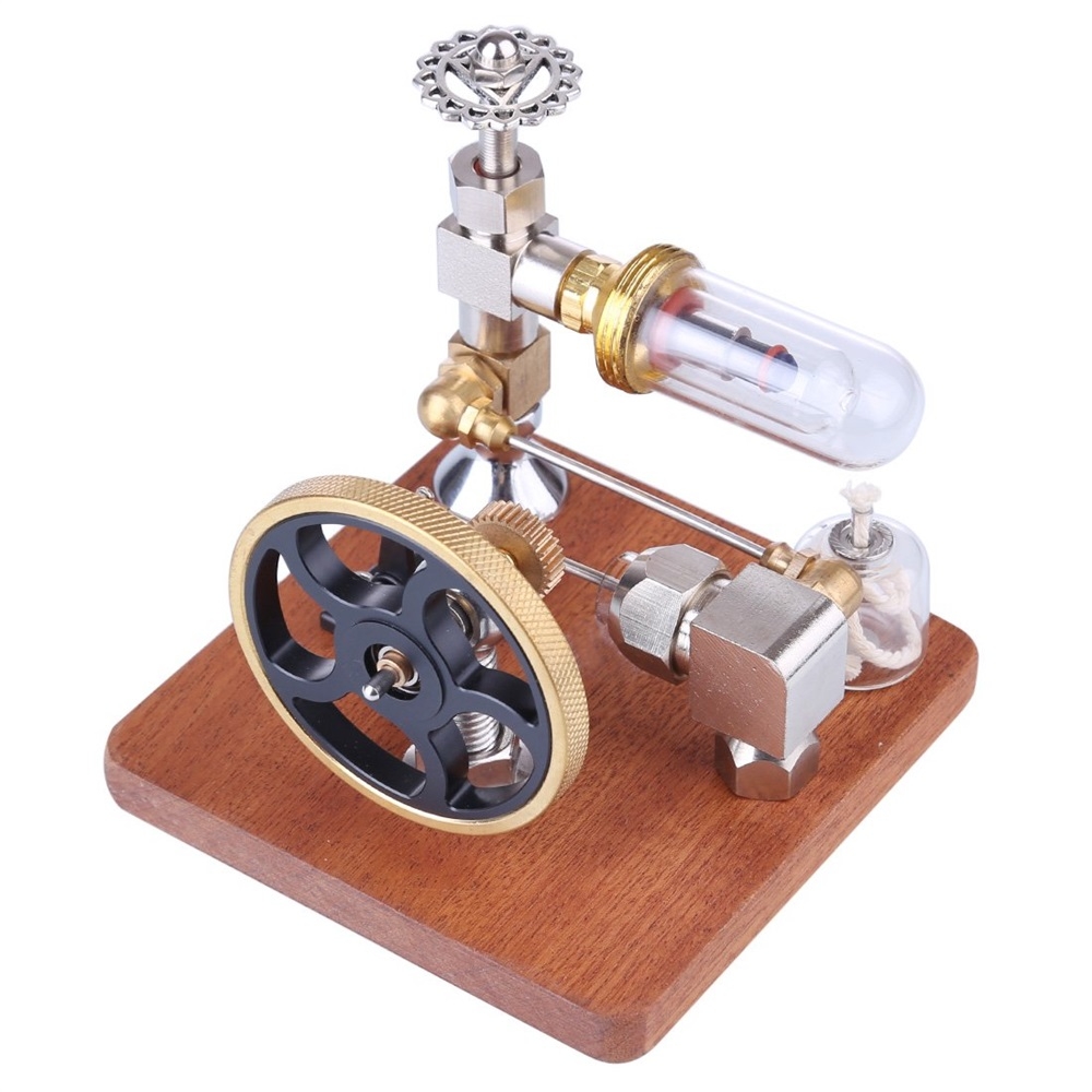 Stirling Engine Model Free Piston Adjustable Speed External Combustion Engine with Vertical Flywheel Physics Science Toy
