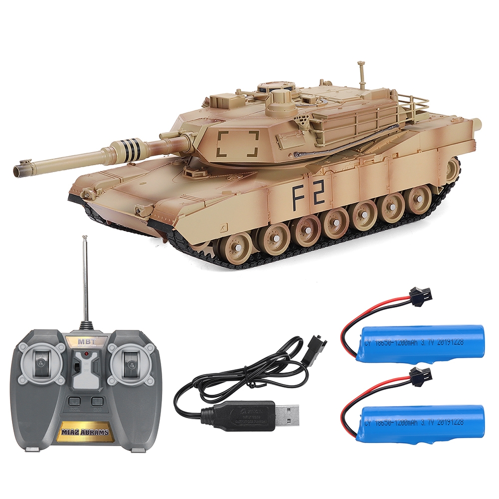 M1A2 1/24 2.4G RC Tank Car Vehicle Models W/ Two Battery