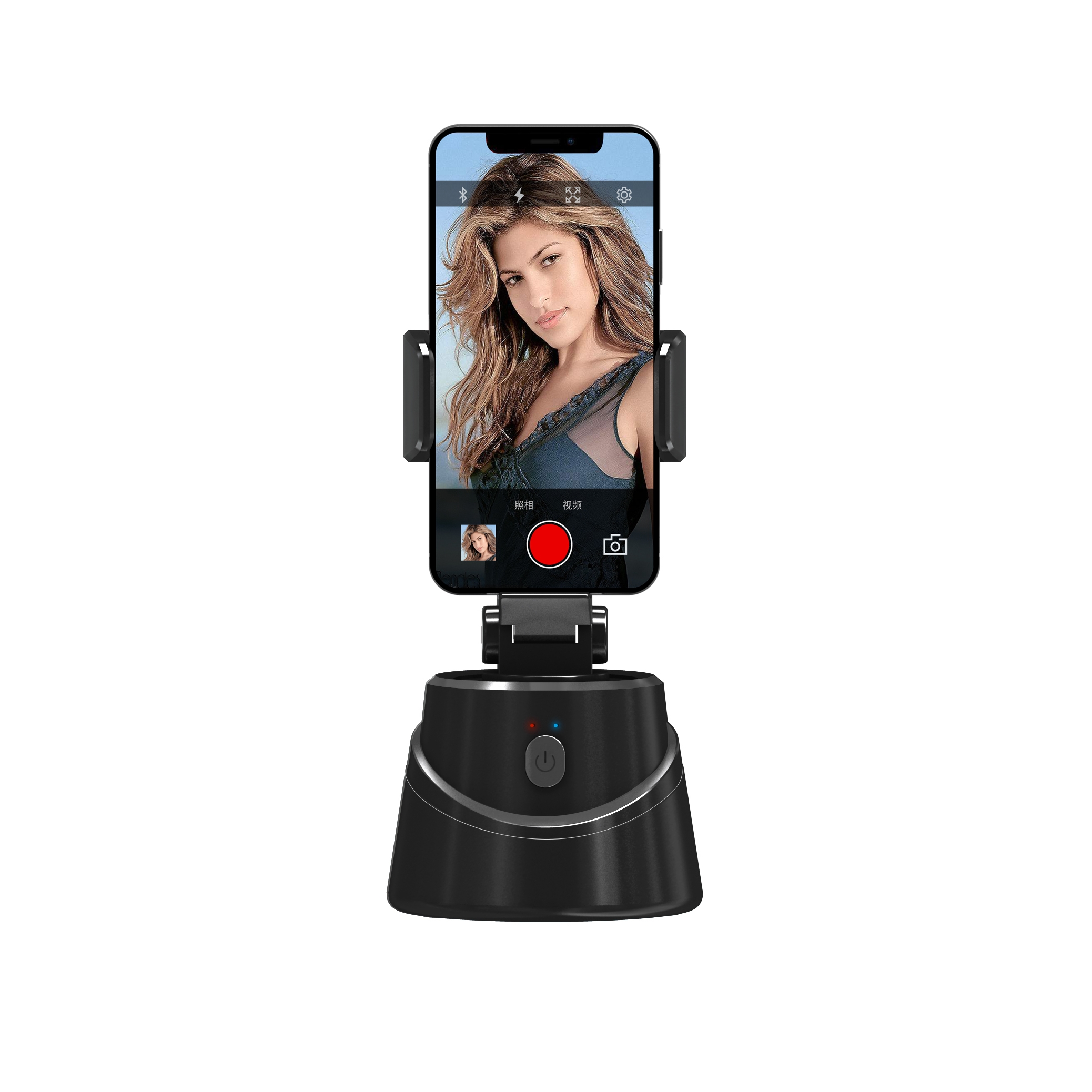 AIX1 Smartphone Gimbal 360 Degree Rotation Pan Tilt Auto Tracking Shooting Holder Selfie Vlog Live Streaming Broadcaset 1/4 inch Mount Accessories Compatible with All Apple Phone and Android Phone