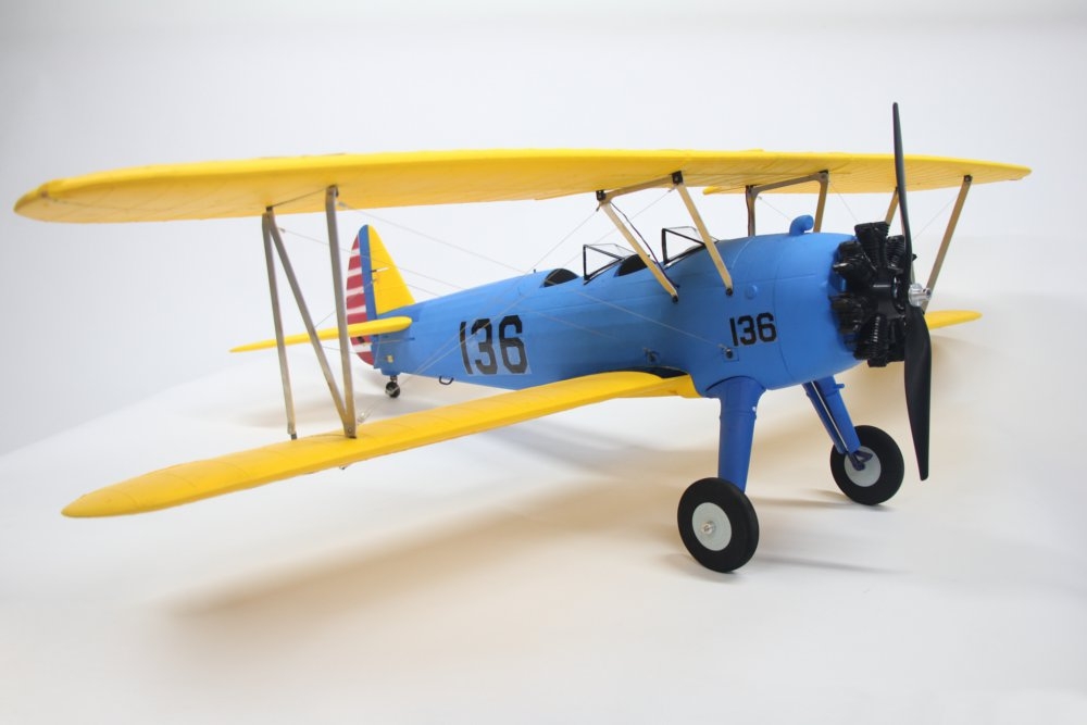 Dynam PT-17 1300mm Wingspan EPO Biplane RC Airplane PNP