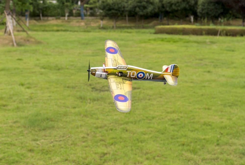 Dancing Wings Hobby E28 Hurricane MK.1 420mm Wingspan Brushed Power Micro PP War Plane RC Airplane PNP with FrSky/Flysky/S-FHSS/DSMX/2 Receiver